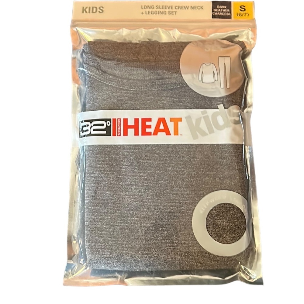 💜💜 32 Degrees Kids Long Sleeve Crew Neck & Legging Set Size S (6-7) NWT